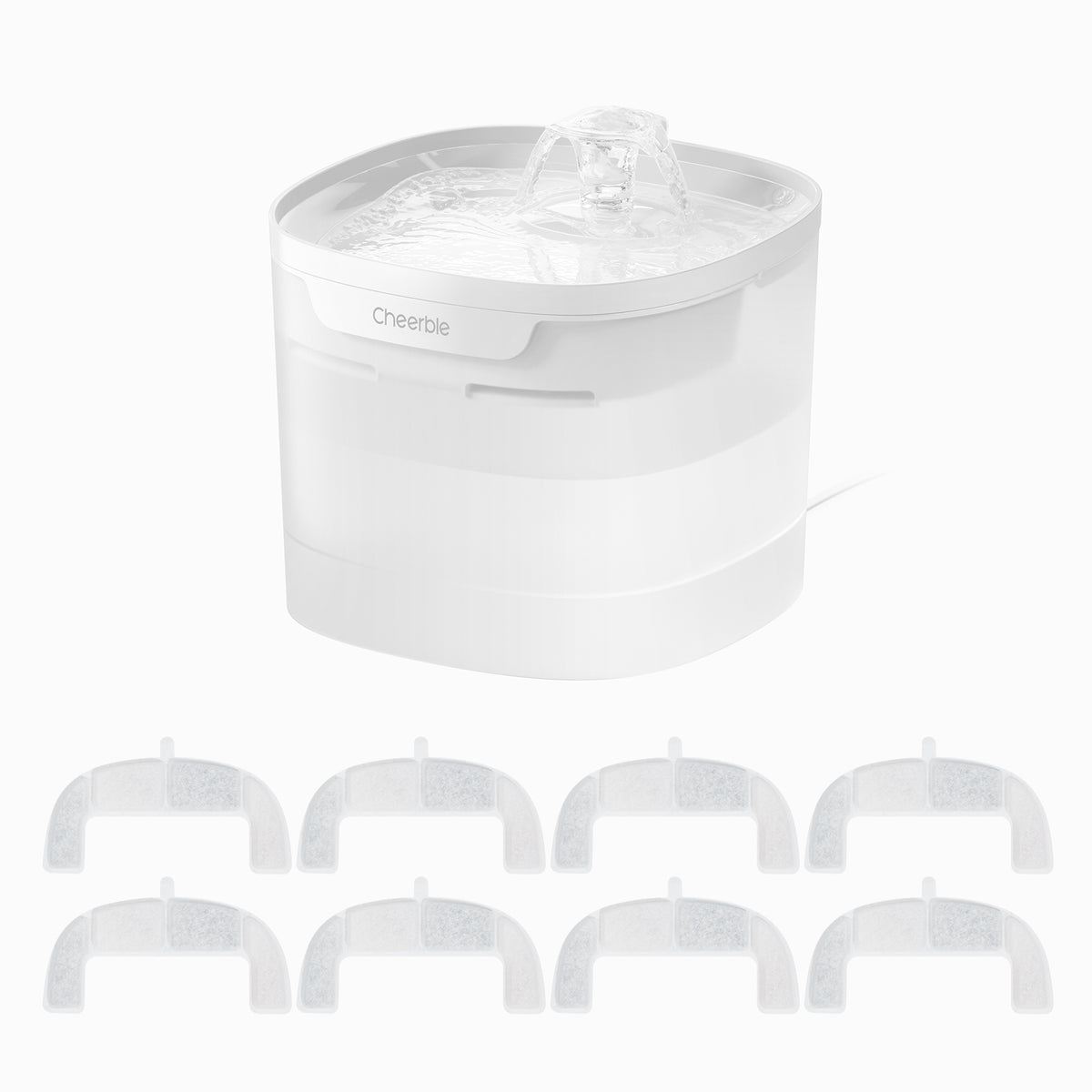 ペット給水器 Elfin E1 Lite バンドル | 交換用フィルター 8 枚
