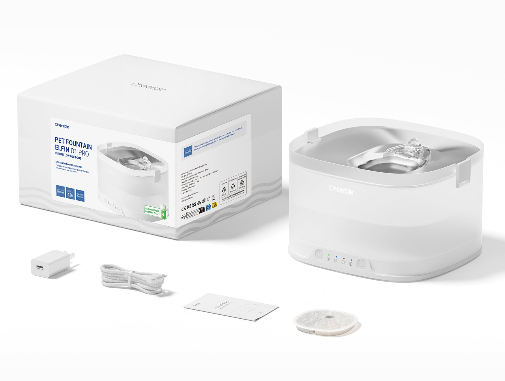 Pet Fountain Elfin D1 Pro Bundle