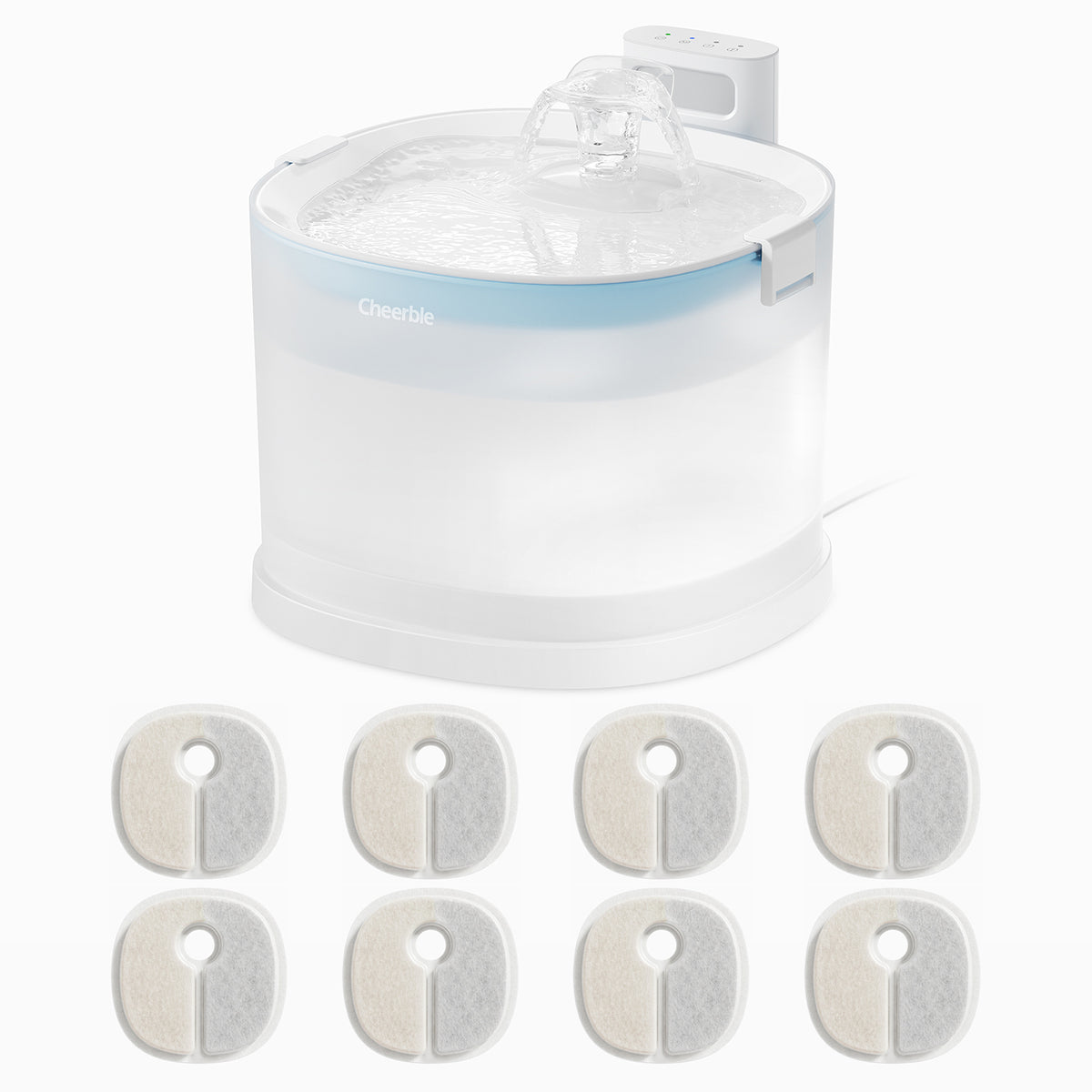 Pet Fountain Elfin E1 with 8 Replacement Filters Bundle
