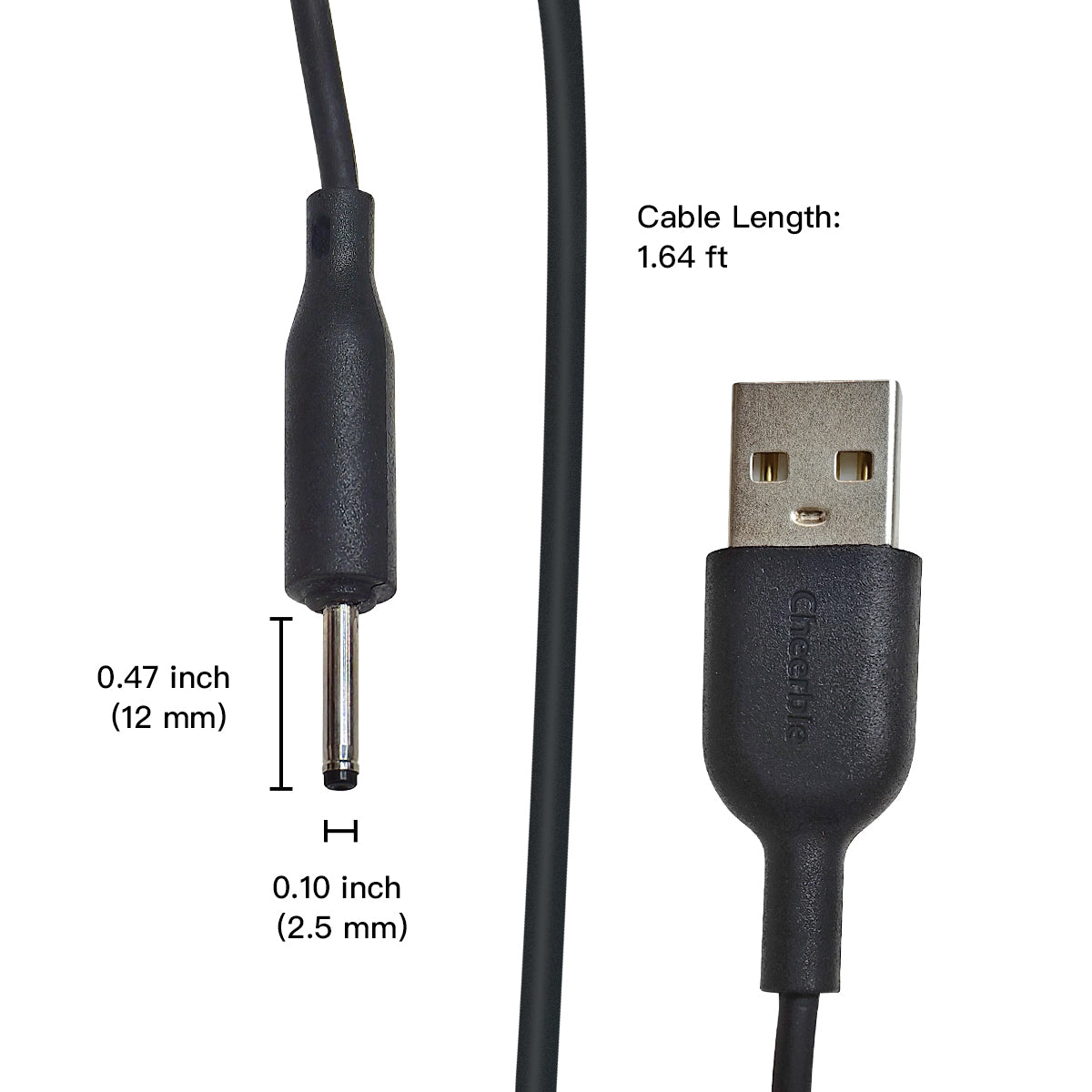 Replacement DC Cable for Cheerble Wicked Ball - Detailed view