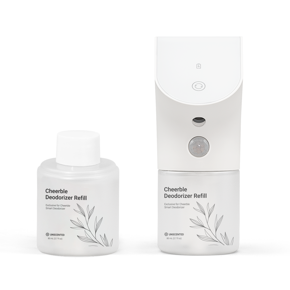 Cheerble Smart Deodorizer and Refill - Unscented Odor Eliminator