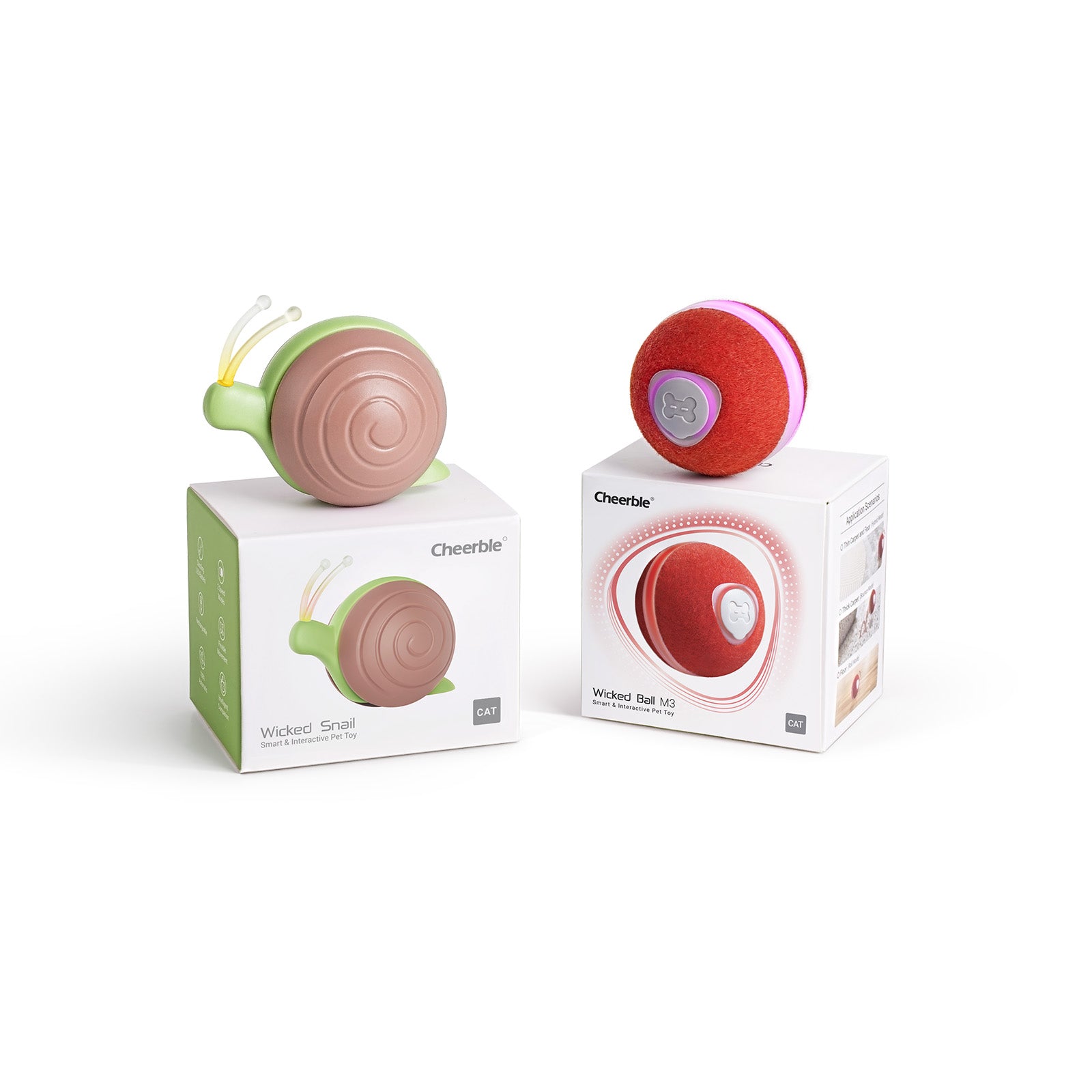 Cheerble Wicked Snail & Wicked Ball M3 bundle for cats