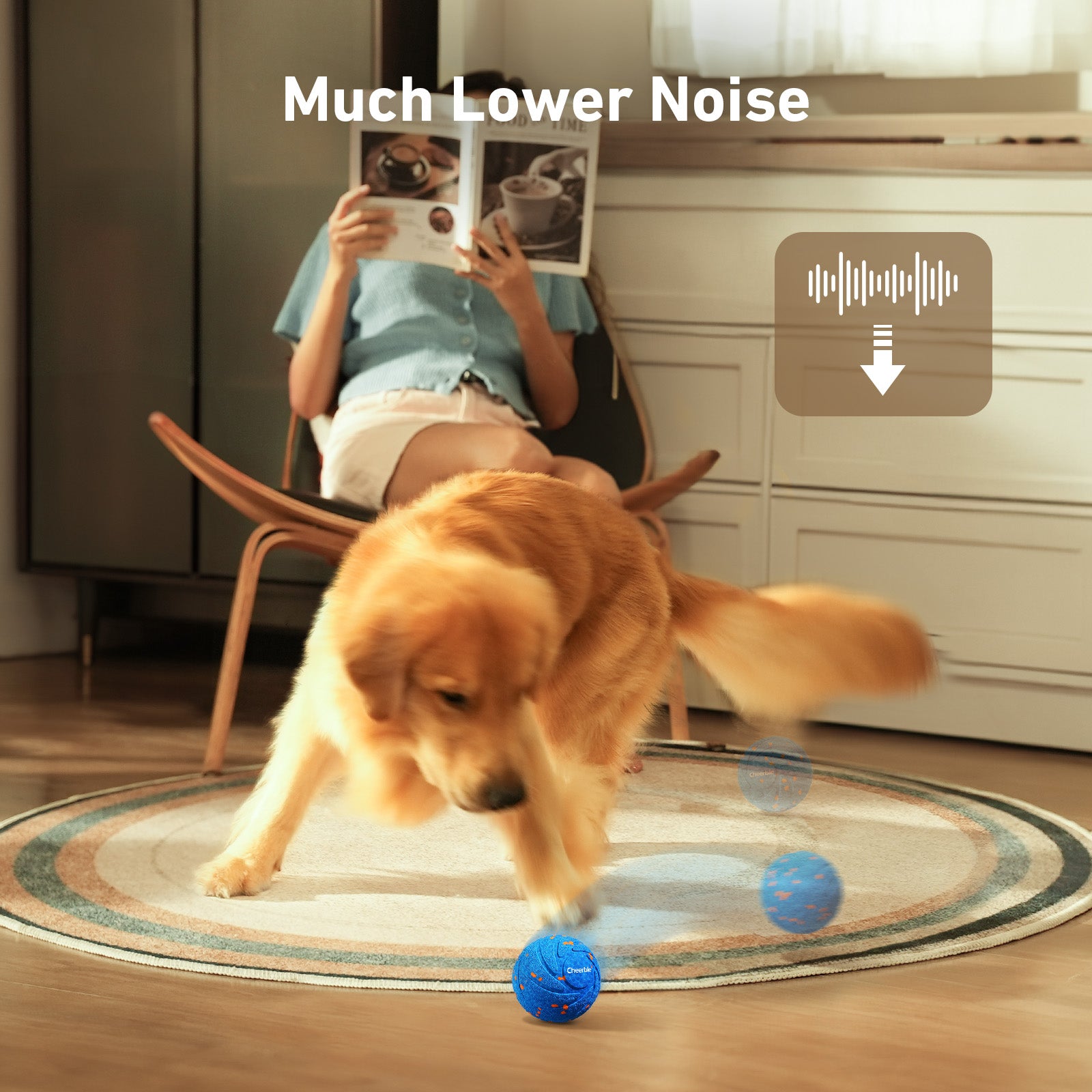 Wicked Ball Air - Low Noise Interactive Dog Toy