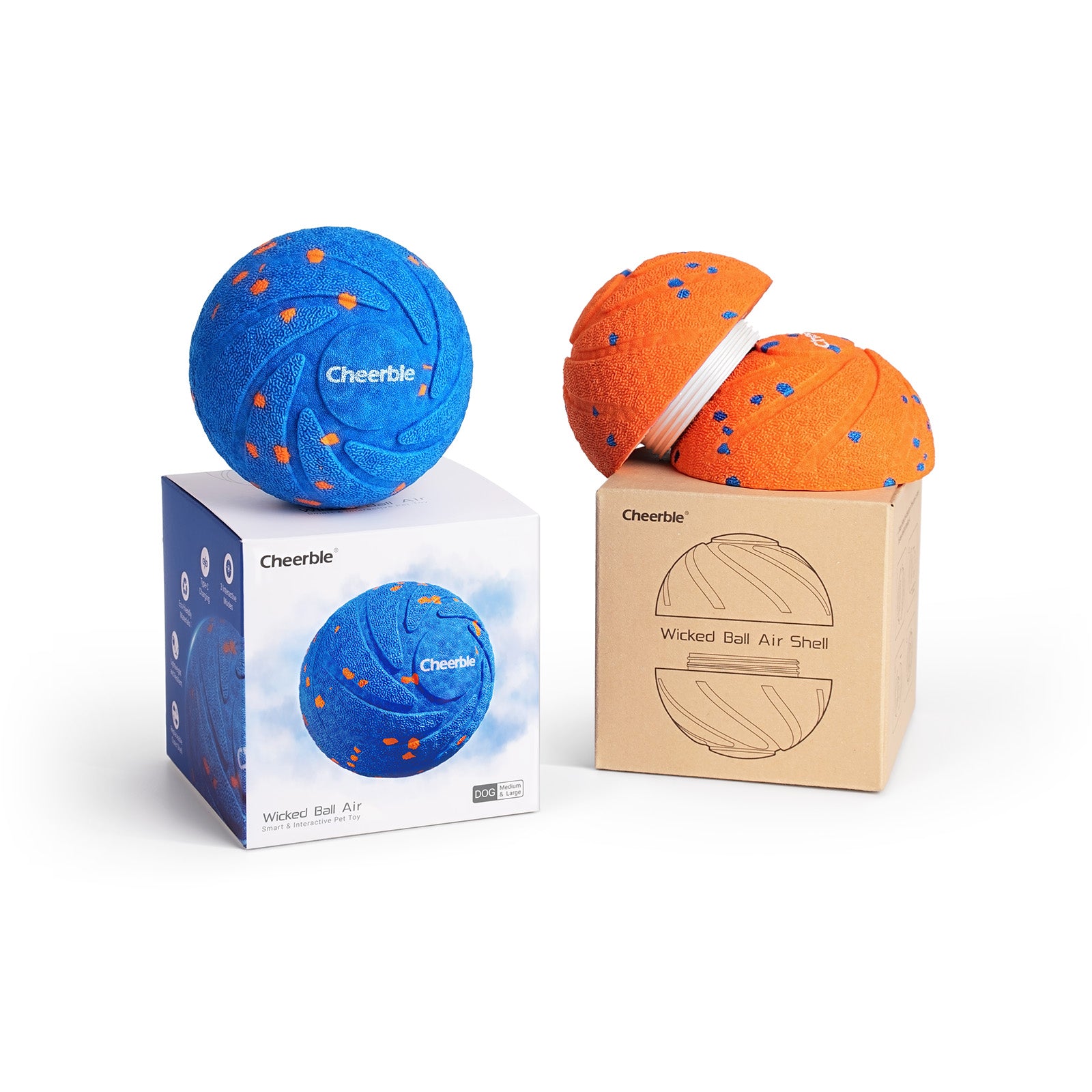 Cheerble Wicked Ball Air & Shell Bundle, interactive pet toy
