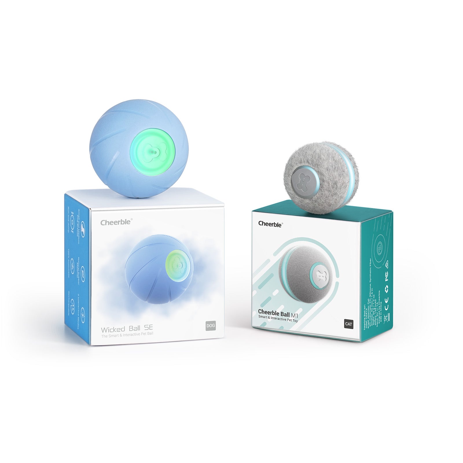 Cheerble Wicked Ball SE and M1 smart pet toys bundle