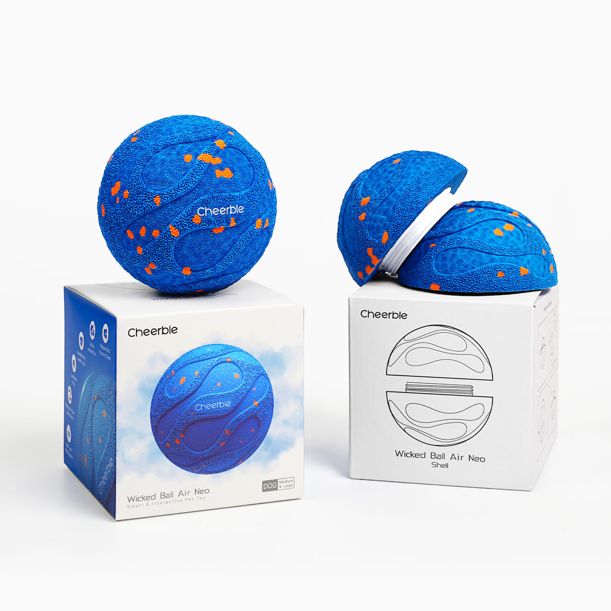 Cheerble Wicked Ball Air Neo interactive dog toy with replacement shell