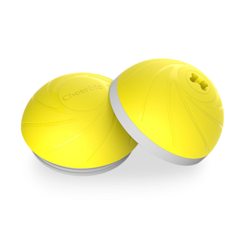 Yellow Cheerble Wicked Ball replacement shell for pets