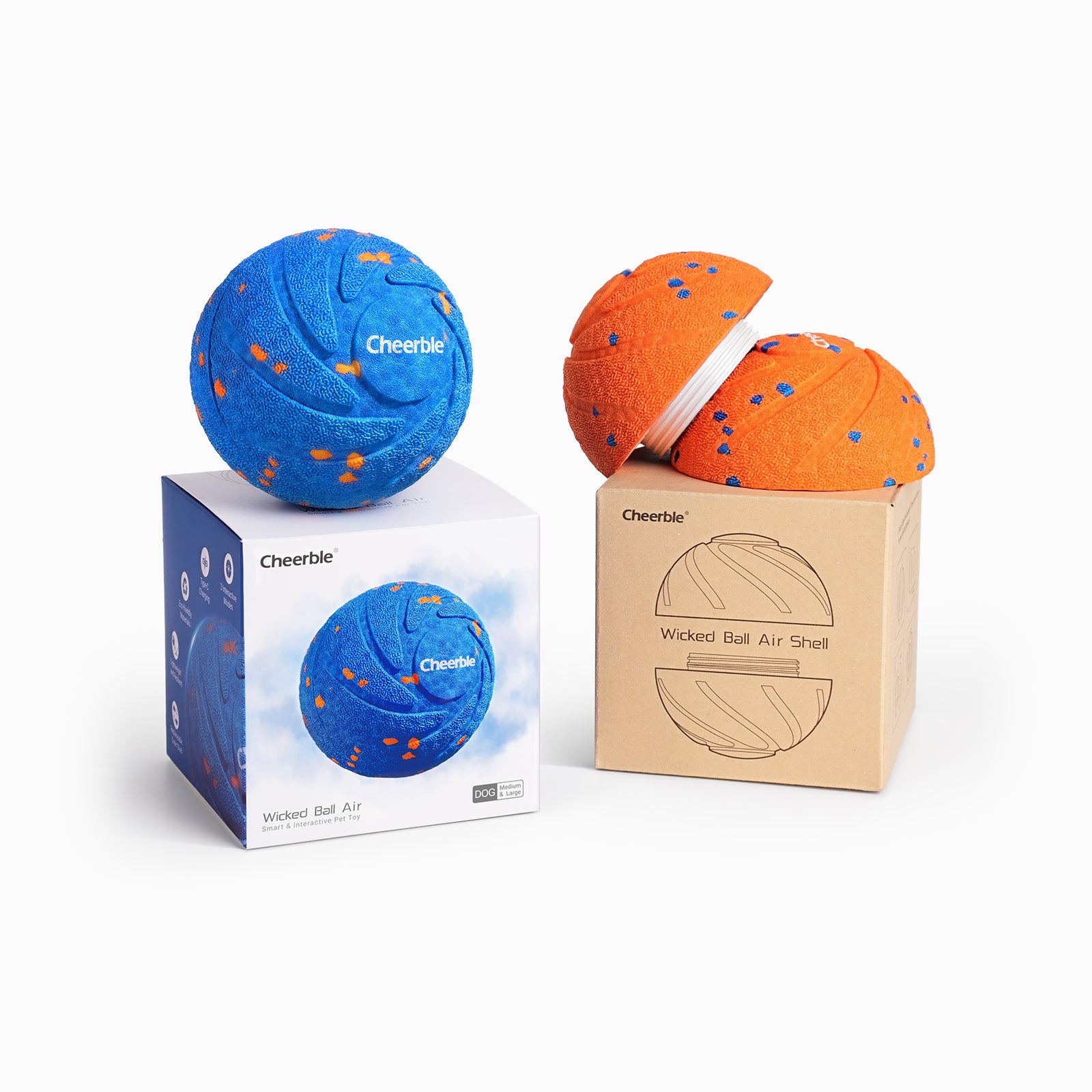 4個セット　ブルーx2オレンジx2 BUBBLE BALL バブルボール Wicked Ball Air & Shell Bundle | Interactive Fun