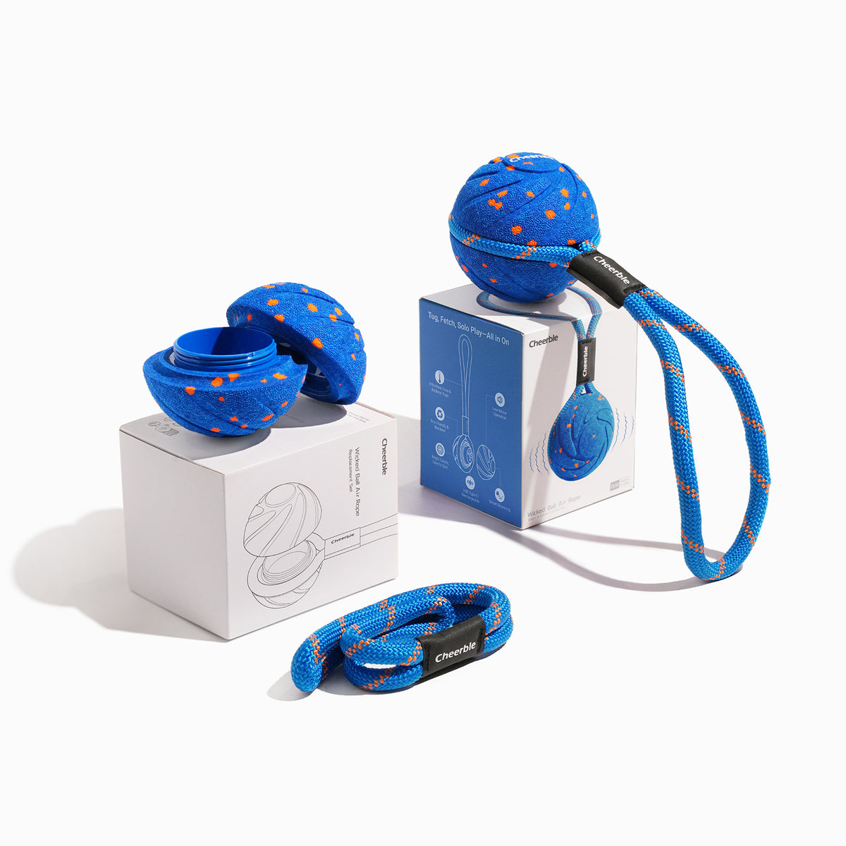 Wicked Ball Air Rope Bundle | Interactive Dog Tug Toy Set