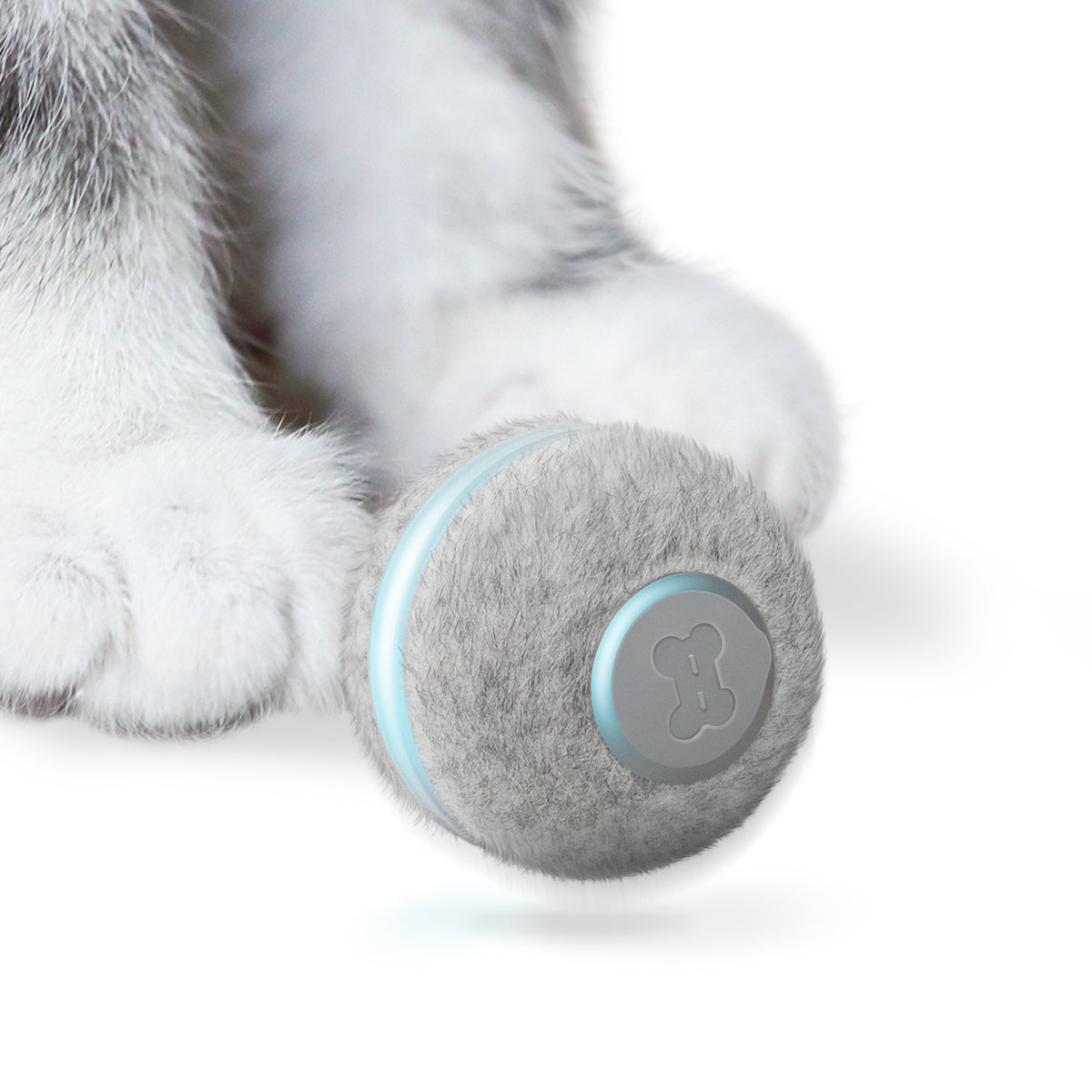 Cheerble Ice Cream Ball, Smart Interactive Cat Toy Ball, Blue