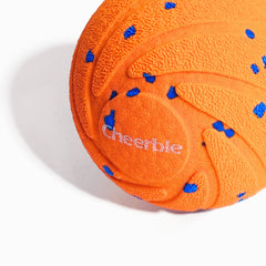 Wicked Ball Air dog toy - close-up, orange and blue design, Cheerble #Color_Bright Orange