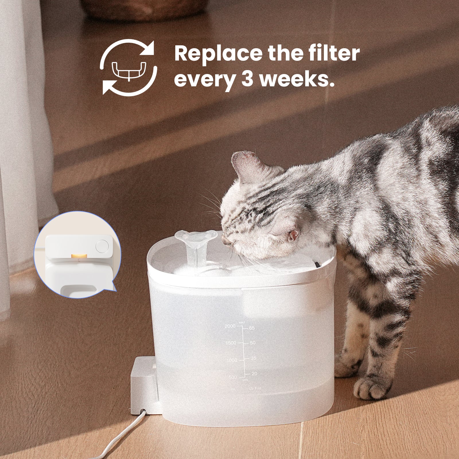 Pet Fountain Replacement Filters for E1 Lite